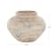 Beige, Blue & Copper Antique Ceramic Scroll Handmade Decorative Vase
